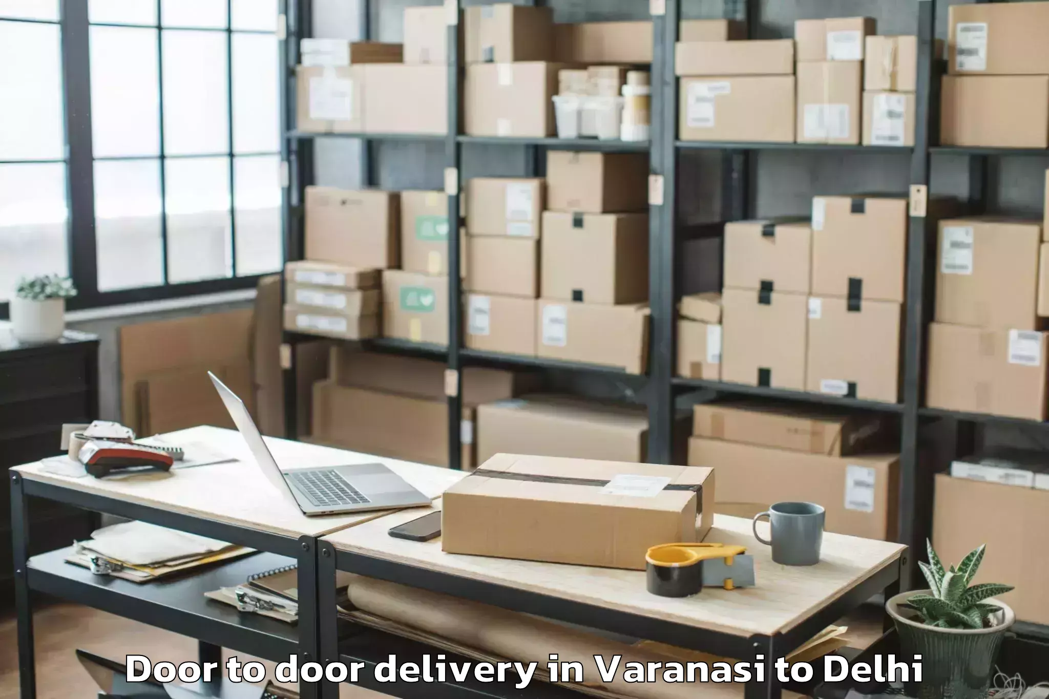 Professional Varanasi to V3s East Centre Mall Door To Door Delivery